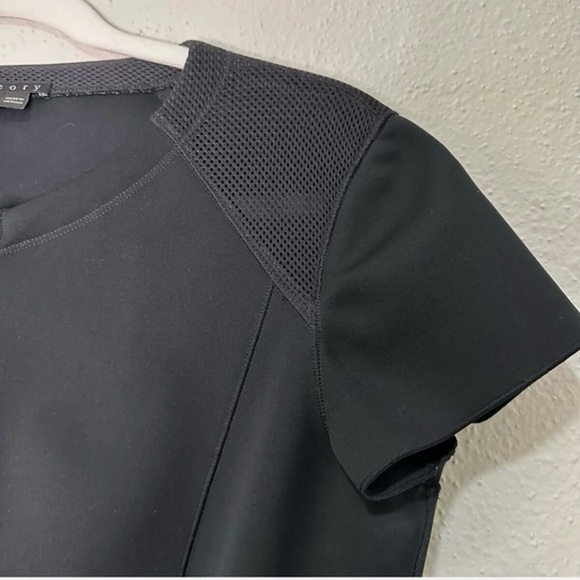 THEORY Tenna Black Neoprene zip Front Dress Size 4 - Picture 7 of 14